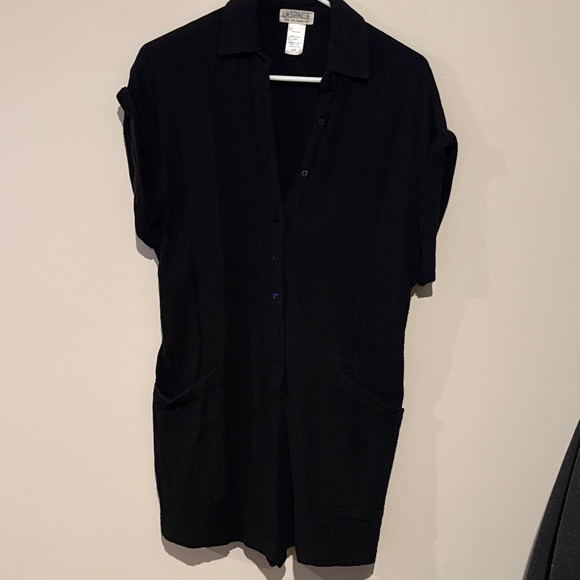 Black Button-Up romper - Picture 1 of 1